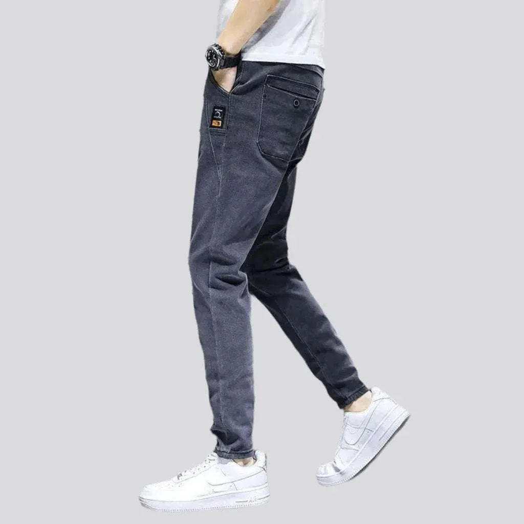 Monochrome men's denim pants