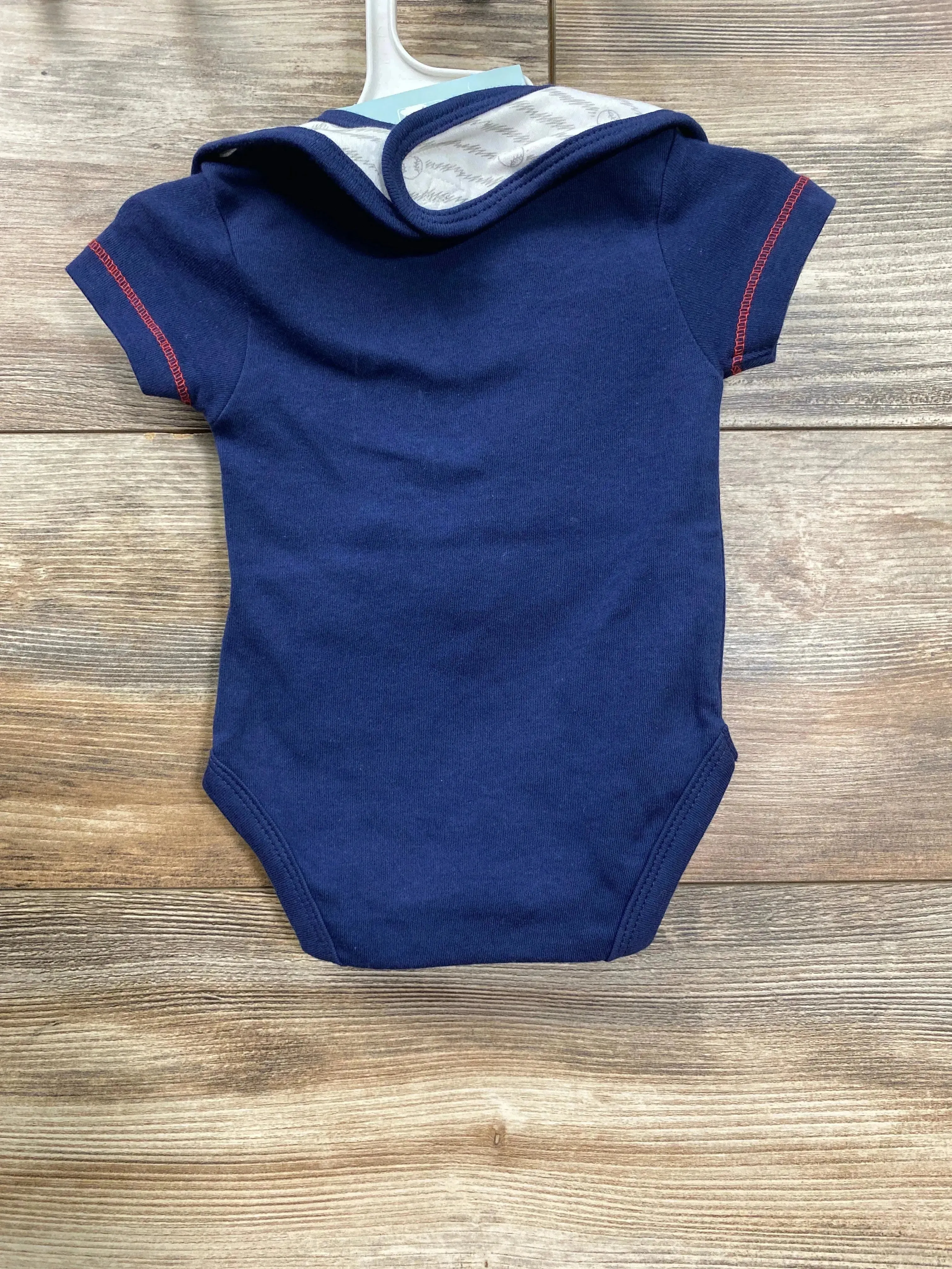 NEW MLB Atlanta Braves 3pc Bodysuit Set Navy sz Newborn