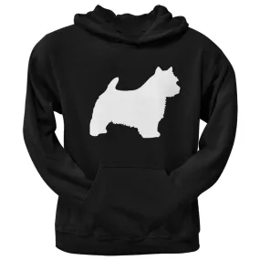 Norwich Terrier Silhouette Black Adult Hoodie