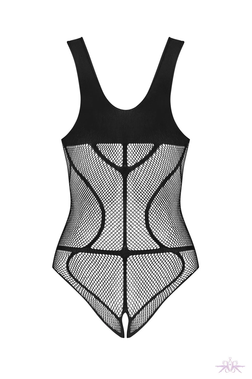 Obsessive Harness Effect Fishnet Bodysuit