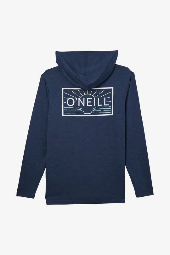 O'Neill TRVLR UPF Hooded L/S Tee-Heather Navy