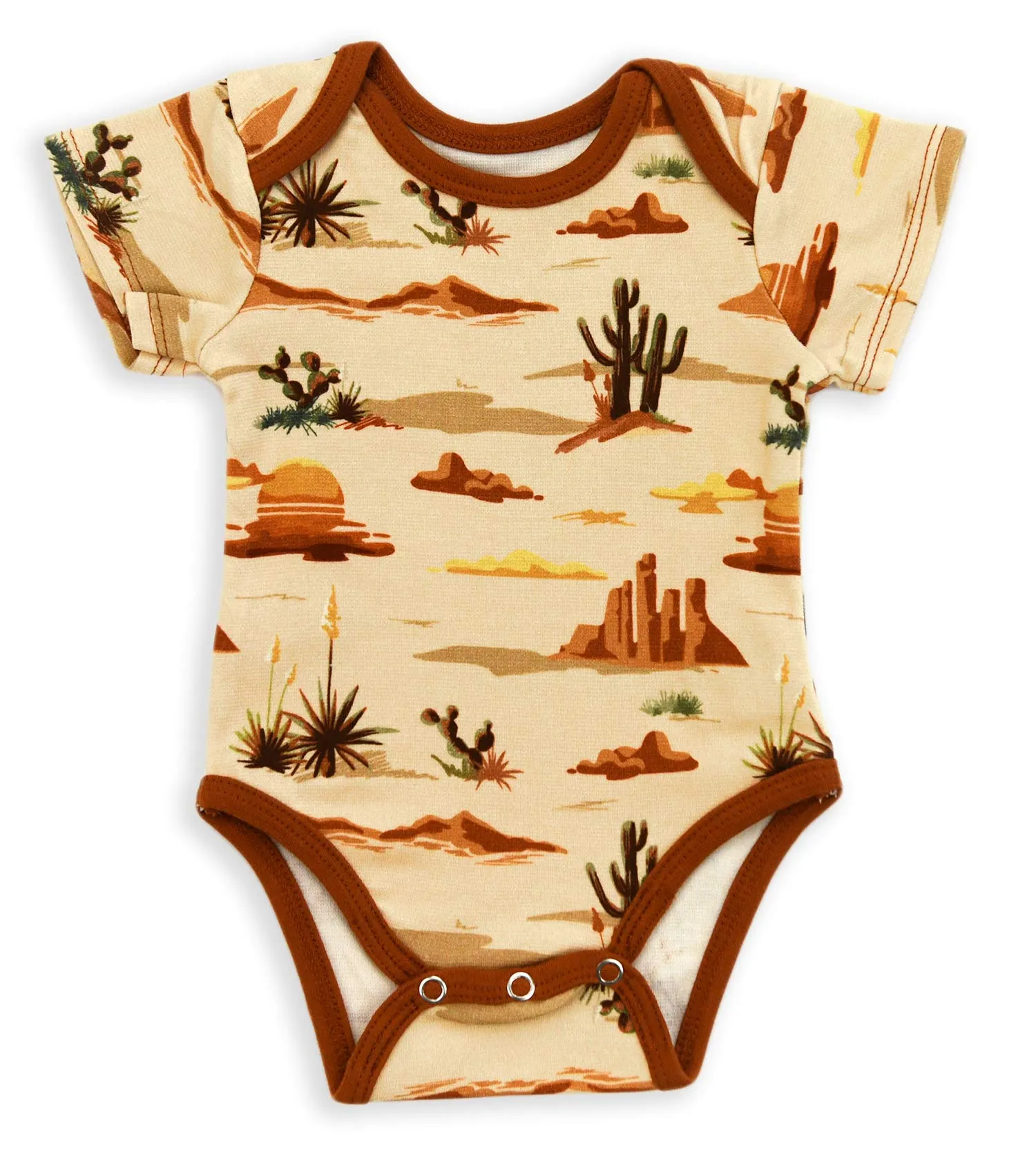 Organic Cotton Short Sleeve Baby Bodysuit, Moab