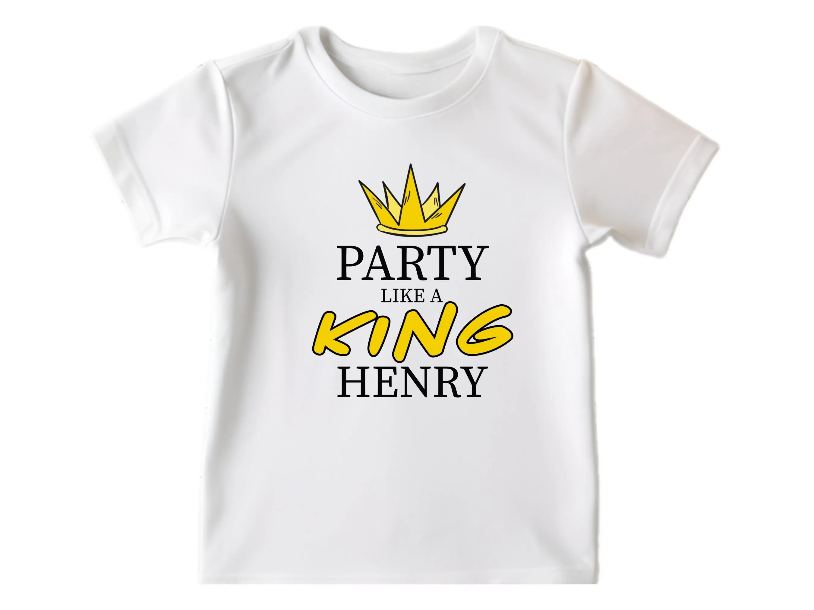 Party Like a King Custom Name Birthday Long Sleeve bodysuit Gift For Boys