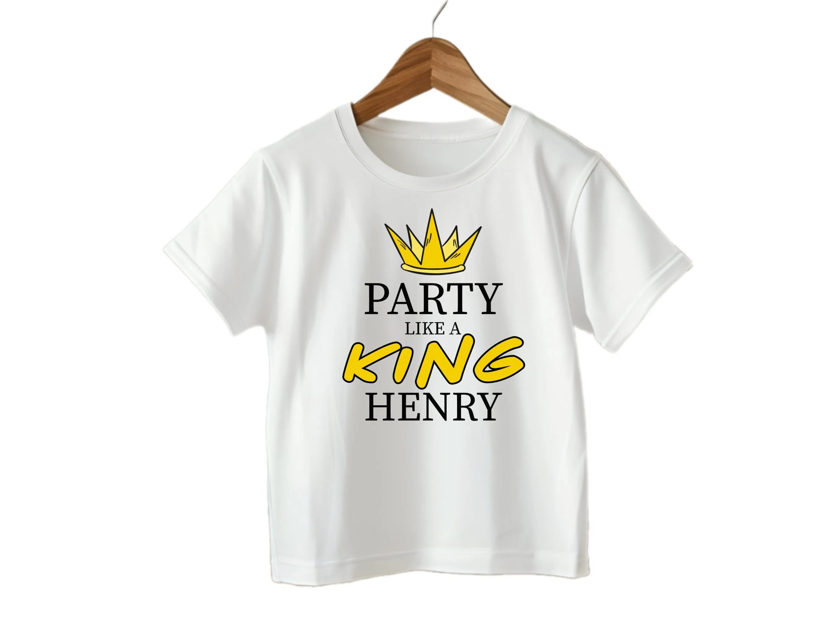 Party Like a King Custom Name Birthday Long Sleeve bodysuit Gift For Boys