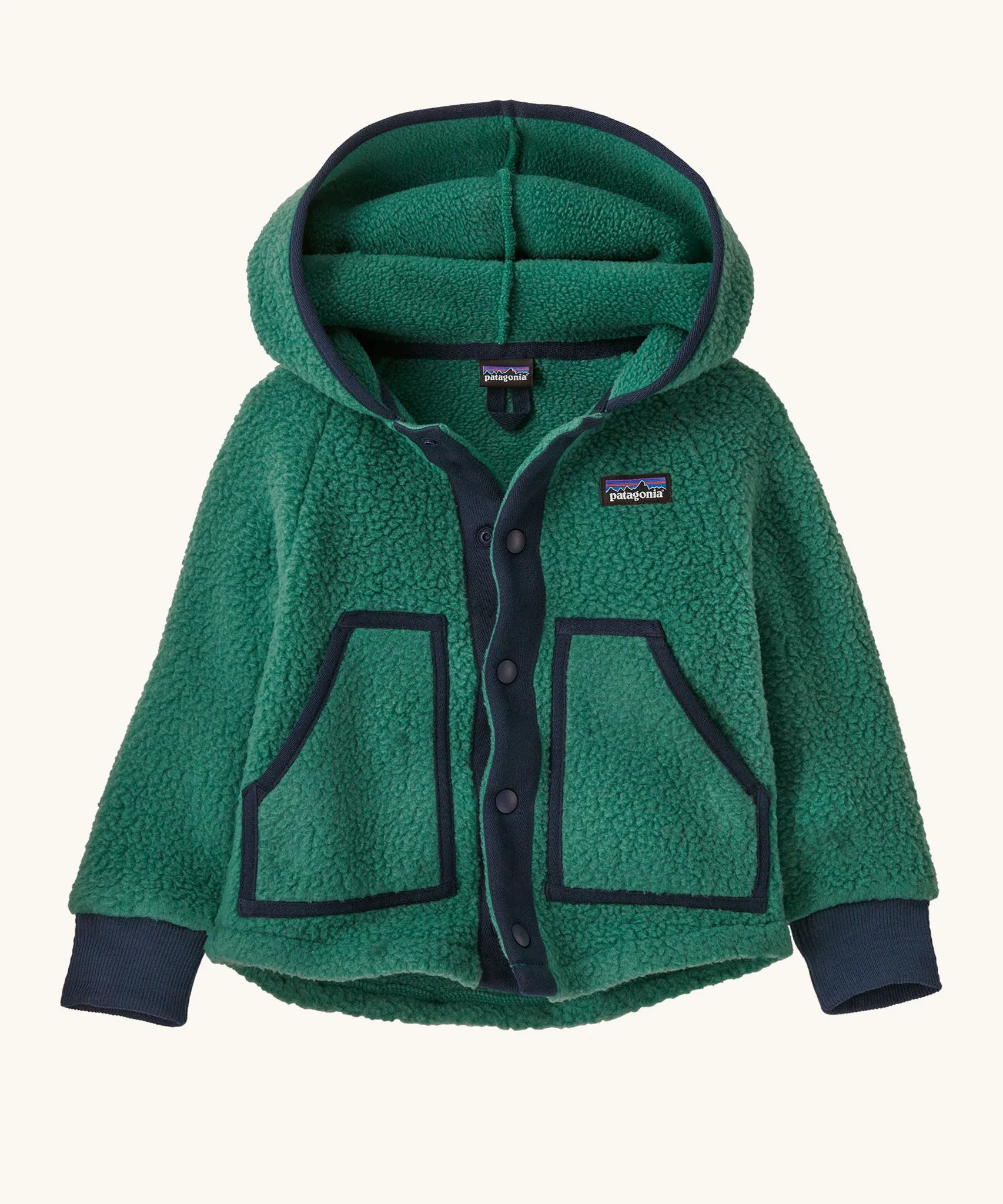 Patagonia Little Kids Retro Pile Fleece Jacket Conifer Green