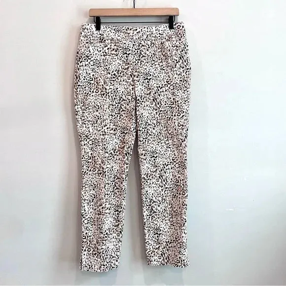 Pebble Print Slim Ankle Pants