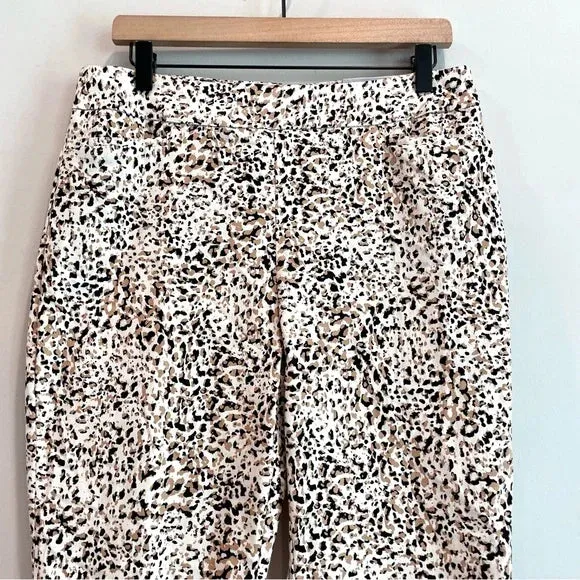 Pebble Print Slim Ankle Pants