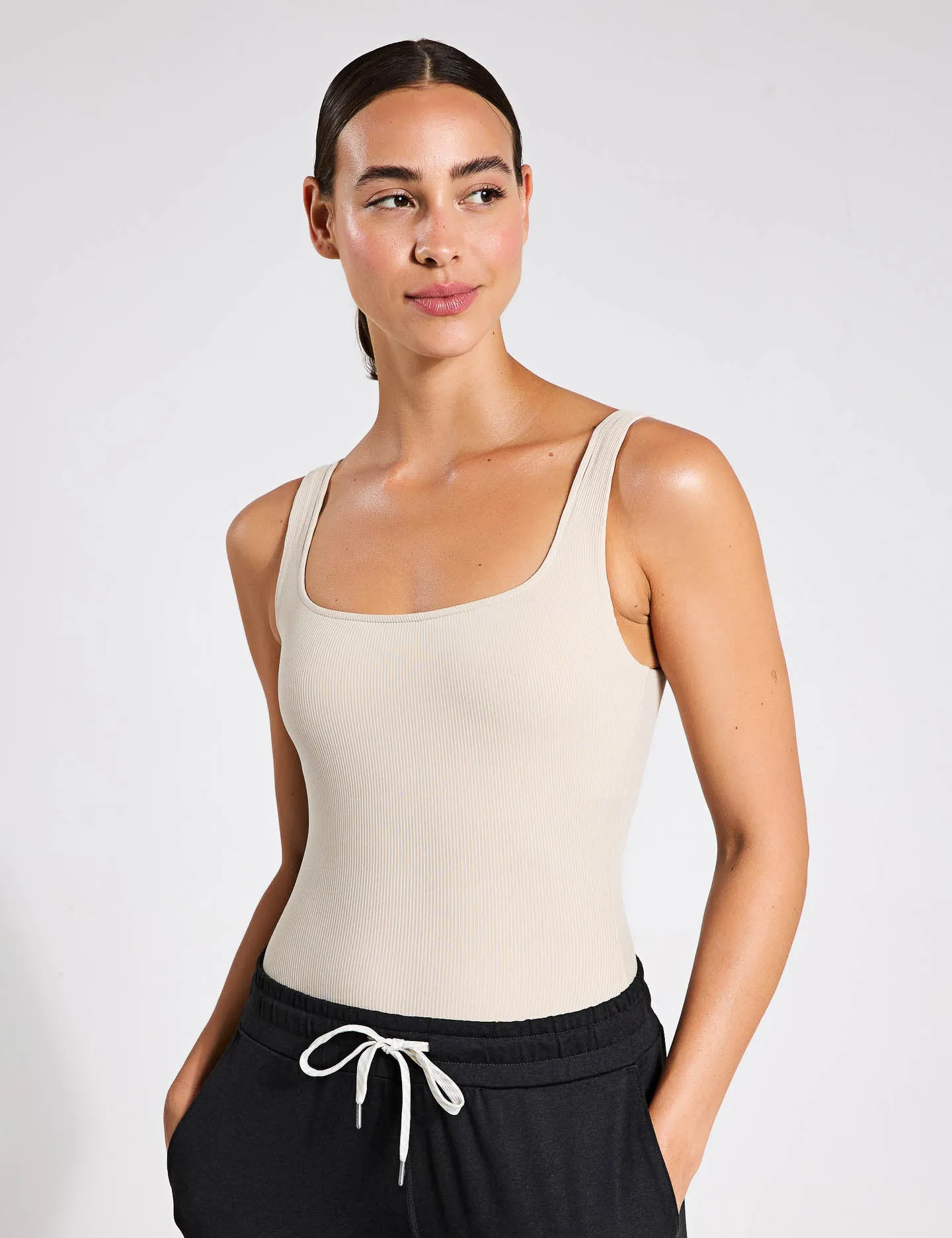 Penny Square Neck Bodysuit - Cream