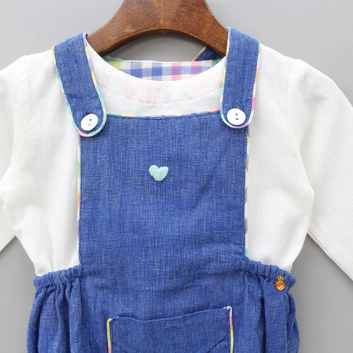 Pre Order: Cute Dungaree Style Bodysuit Set