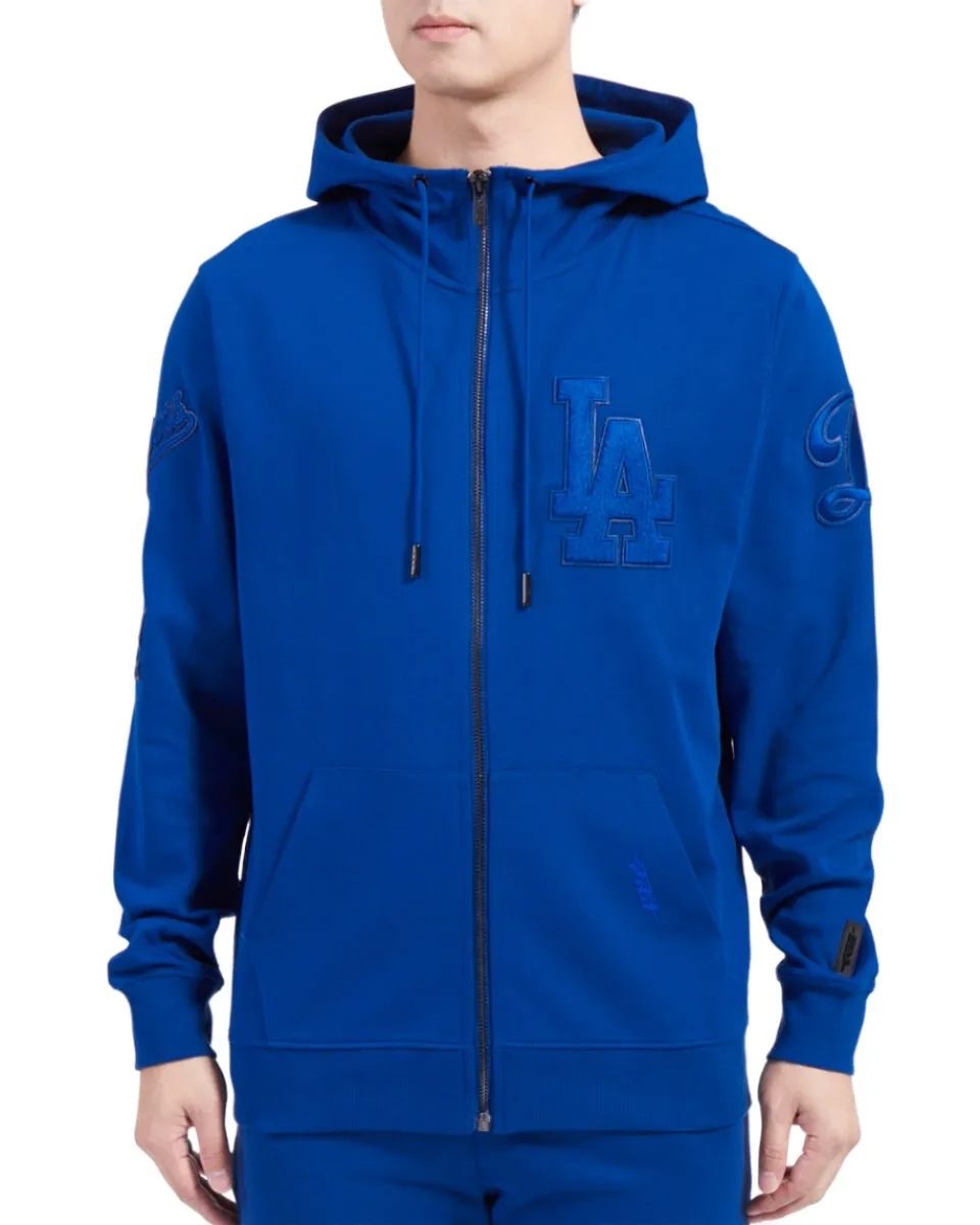 Pro Standard Los Angeles Dodgers Triple Tonal DK Full-Zip PO Hoodie-Blue