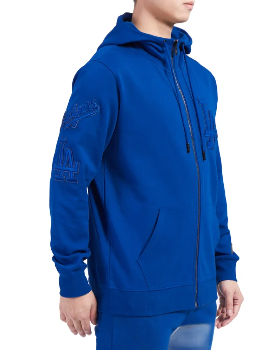 Pro Standard Los Angeles Dodgers Triple Tonal DK Full-Zip PO Hoodie-Blue