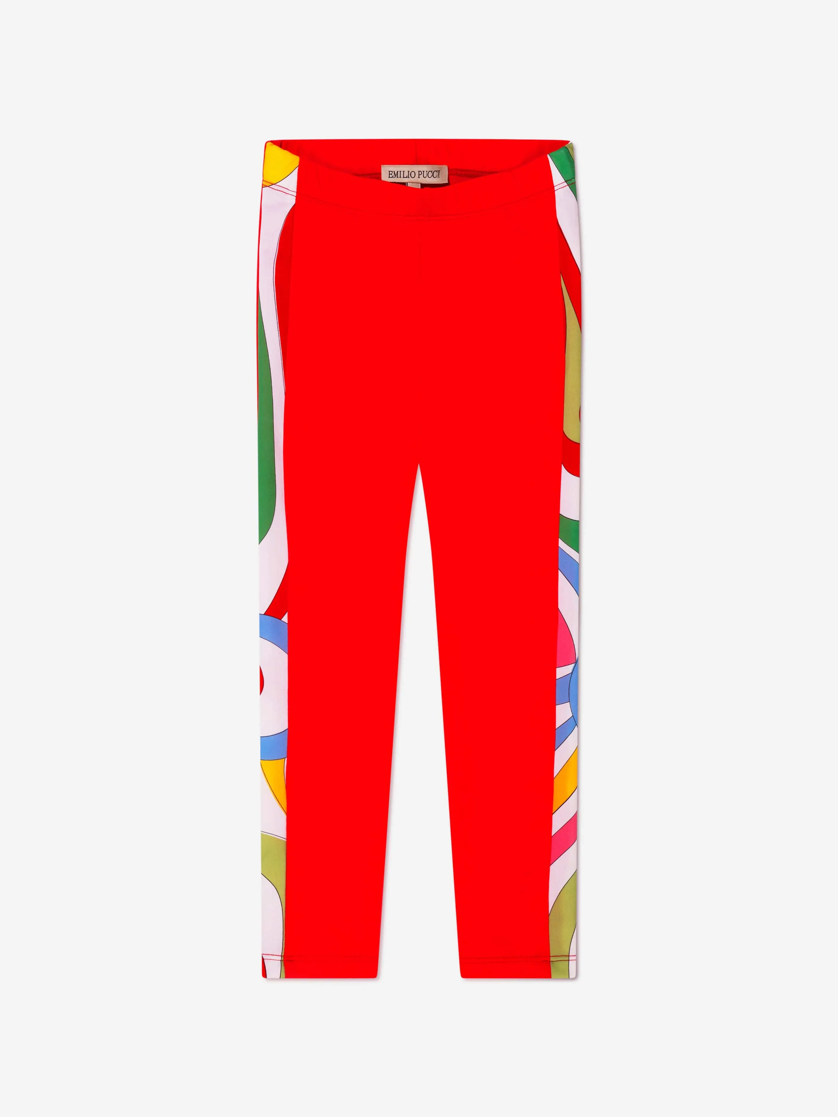 Pucci Girls Marmo Trim Leggings in Red