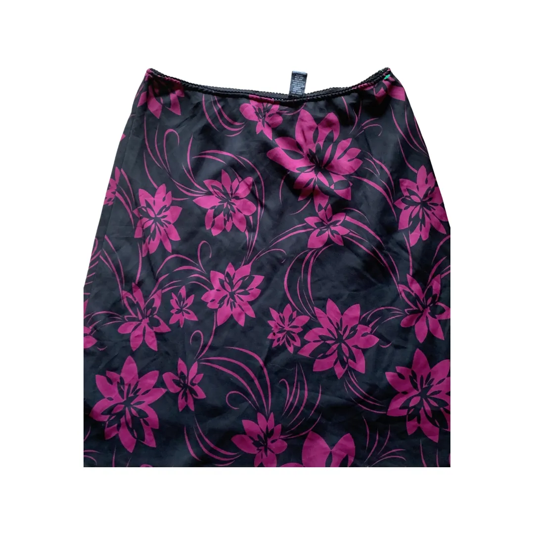 purple hibiscus midi skirt size petite medium