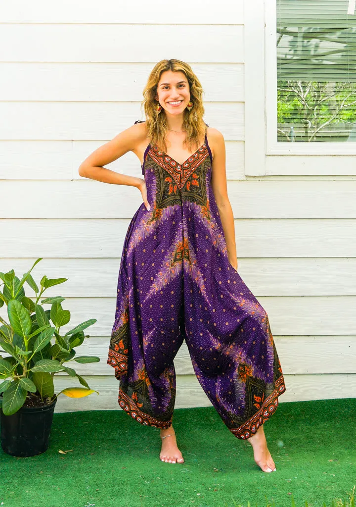 Purple Peacock Jumpsuit