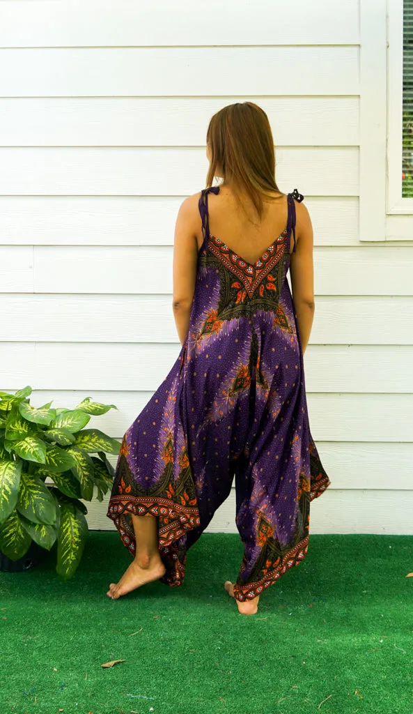 Purple Peacock Jumpsuit