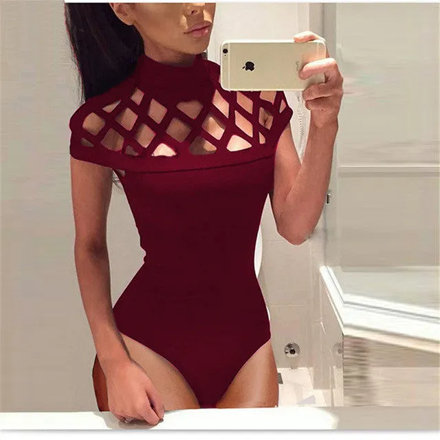 "Sasha" cutout caged bodysuit