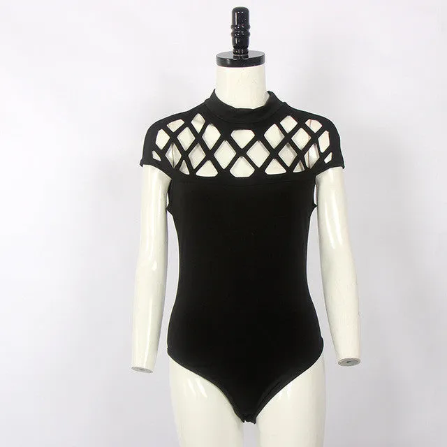 "Sasha" cutout caged bodysuit