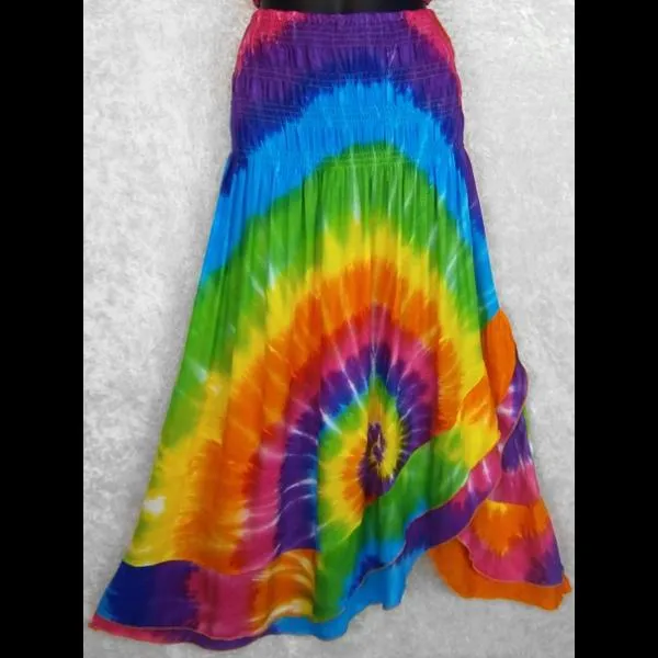 Rainbow Spiral Tie-Dye Convertible Dress/Skirt