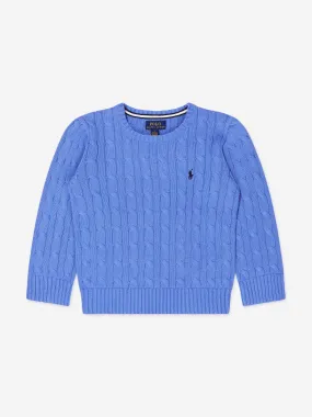 Ralph Lauren Boys Cable Knit Logo Jumper