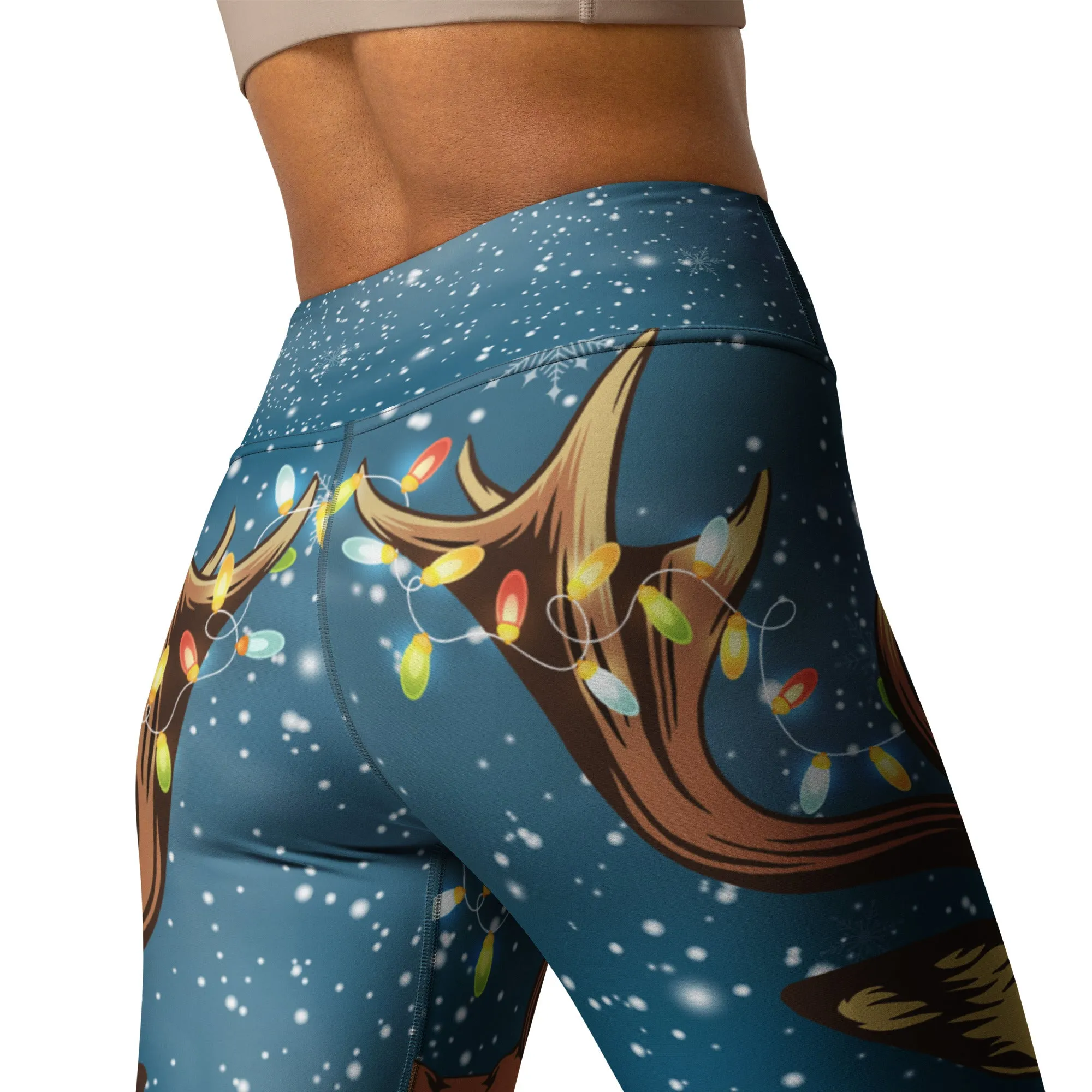 Reindeer Christmas Yoga Leggings