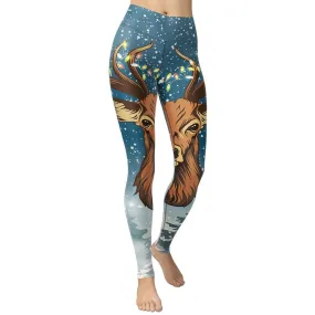 Reindeer Christmas Yoga Leggings