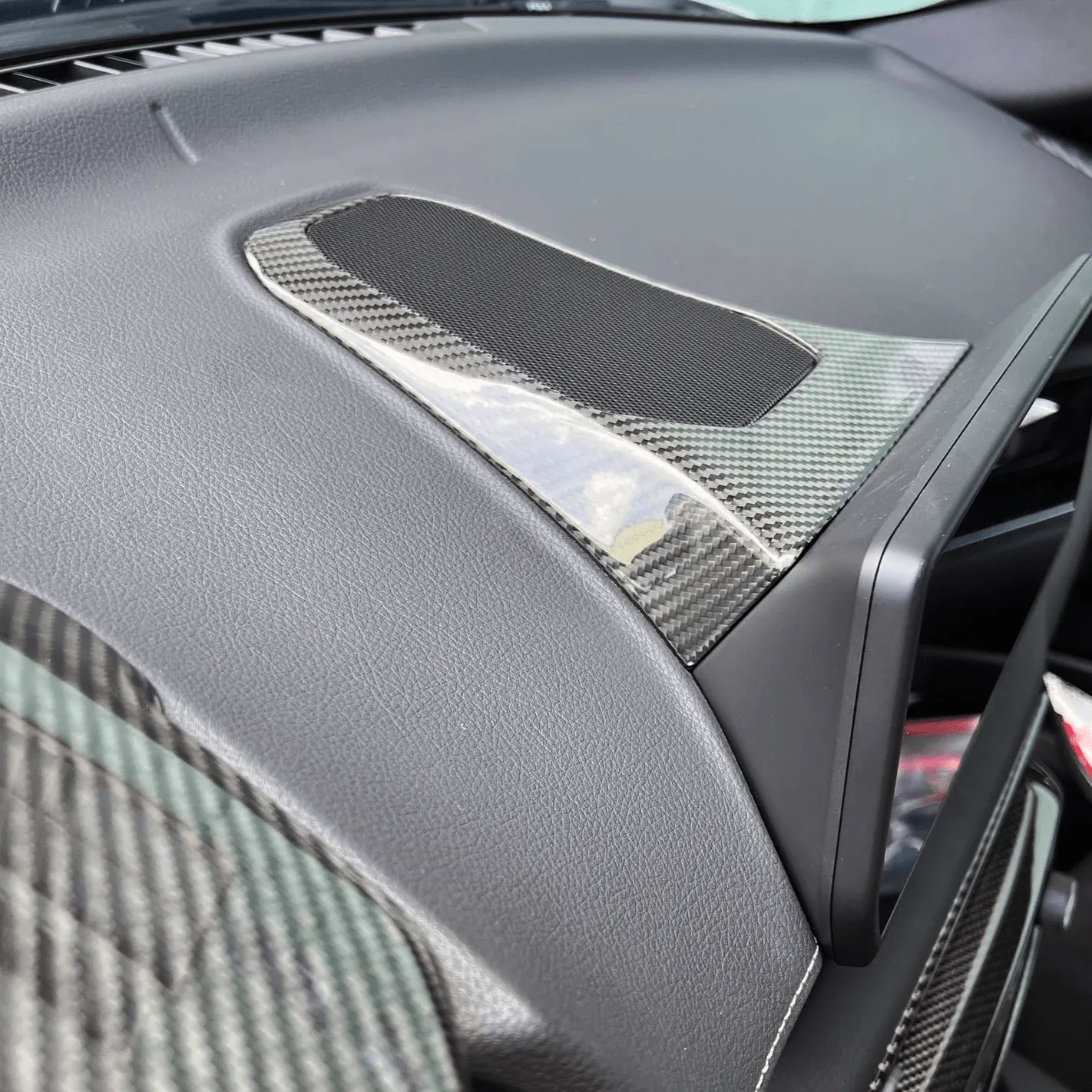 Rexpeed Dry Carbon Center Speaker Cover (MK5 Supra)