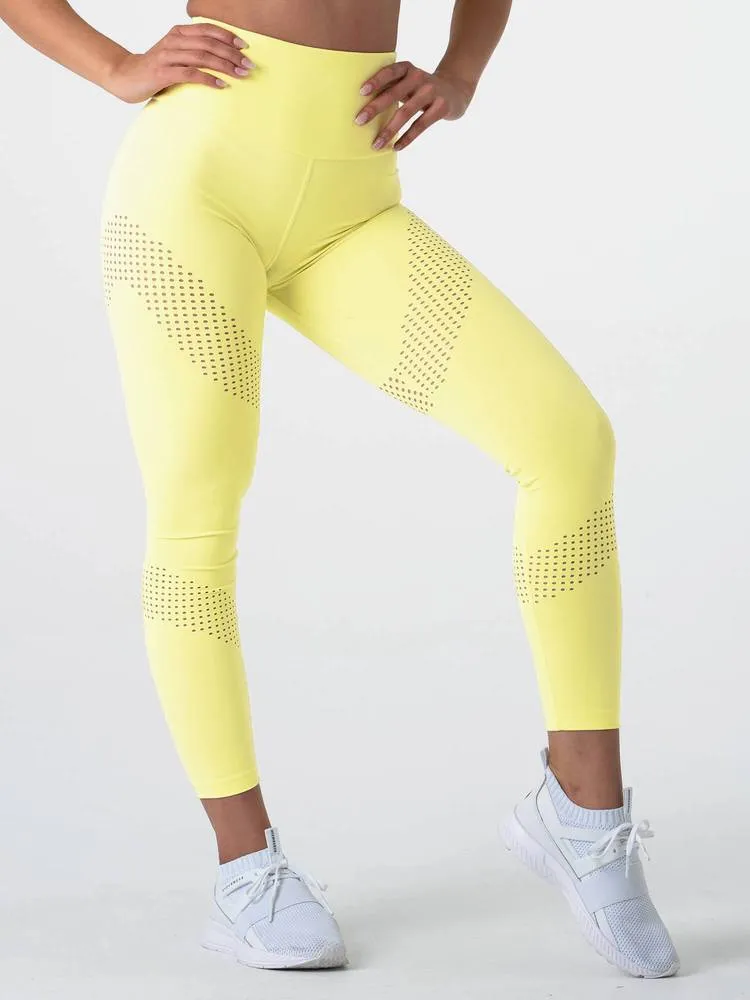 Ryderwear Pastels High Waisted Leggings - Lemon