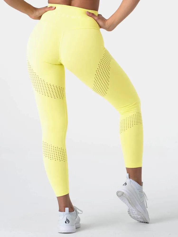 Ryderwear Pastels High Waisted Leggings - Lemon