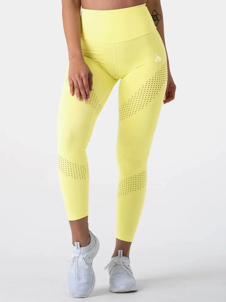 Ryderwear Pastels High Waisted Leggings - Lemon