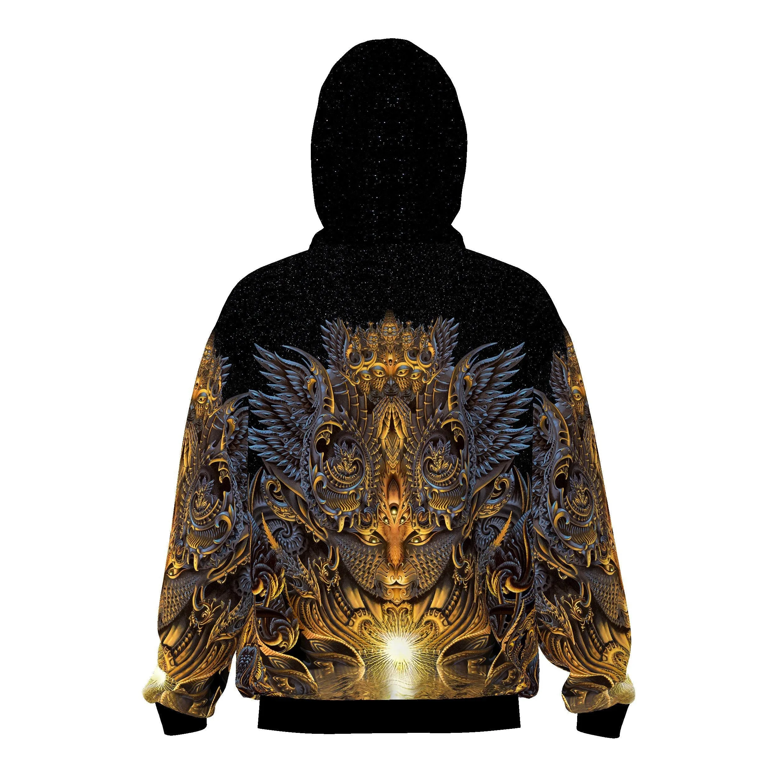 Sacred Geometry Hoodie | Fractal Hoodie | Psy Clothing | Festival Hoodie | Psychedelic Sweater | Fractal Feline (HD)