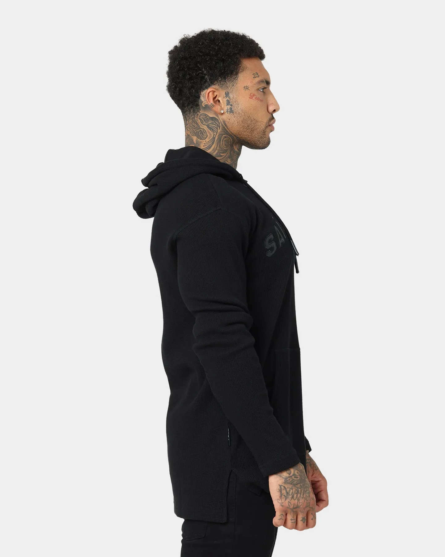 Saint Morta Kingdom Waffle Hoodie Black