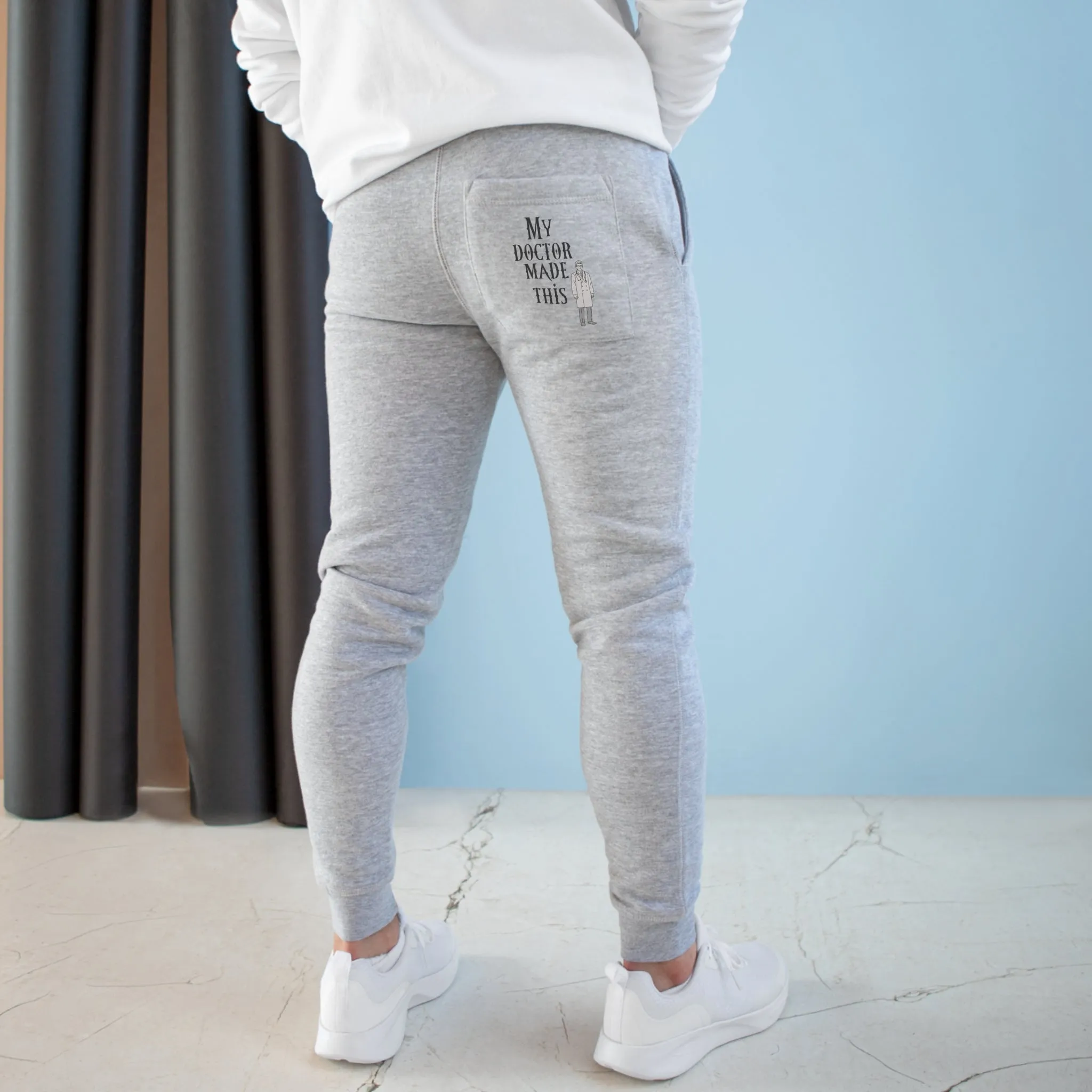 SCBC Unisex "Thanks Doc" Fleece Joggers. Joggers, Grey Sweatpants, Casual Wear, Streetwear, Sports Wear. Unisex, Sweatpants, Brand Name.