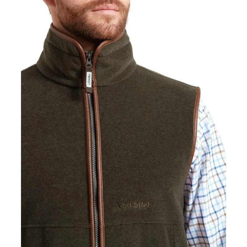 Schoffel Mens Oakham Fleece Gilet - Dark Olive