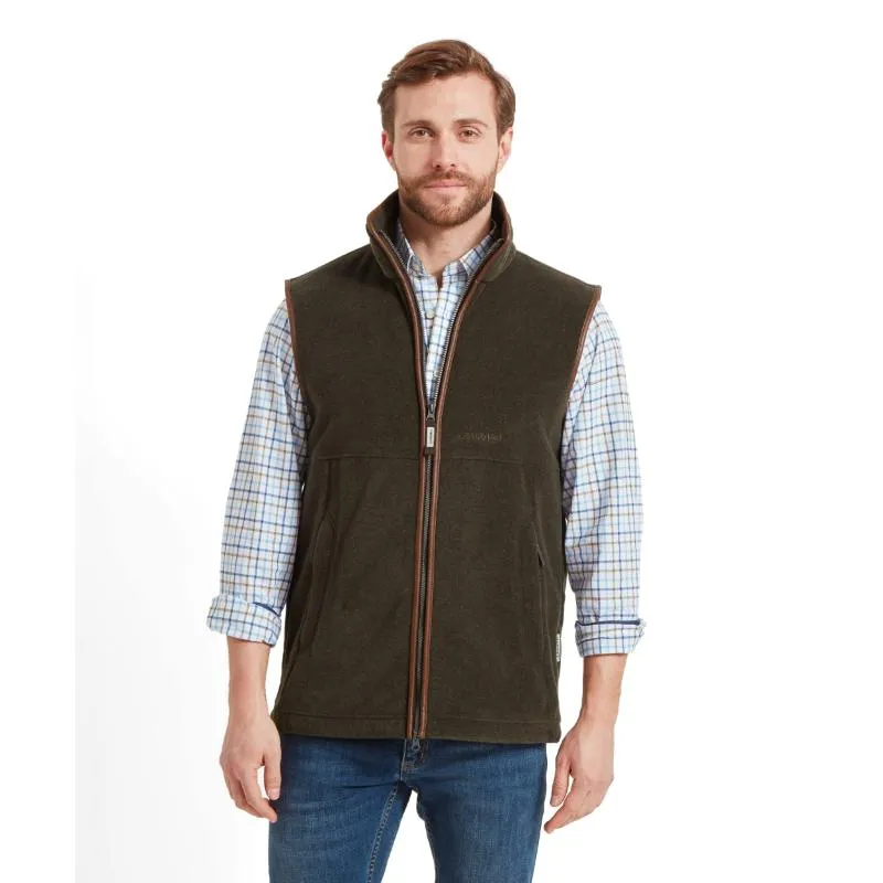 Schoffel Mens Oakham Fleece Gilet - Dark Olive