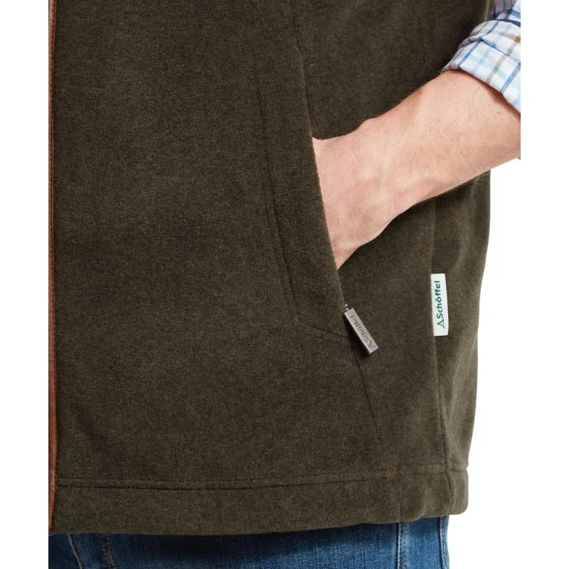 Schoffel Mens Oakham Fleece Gilet - Dark Olive