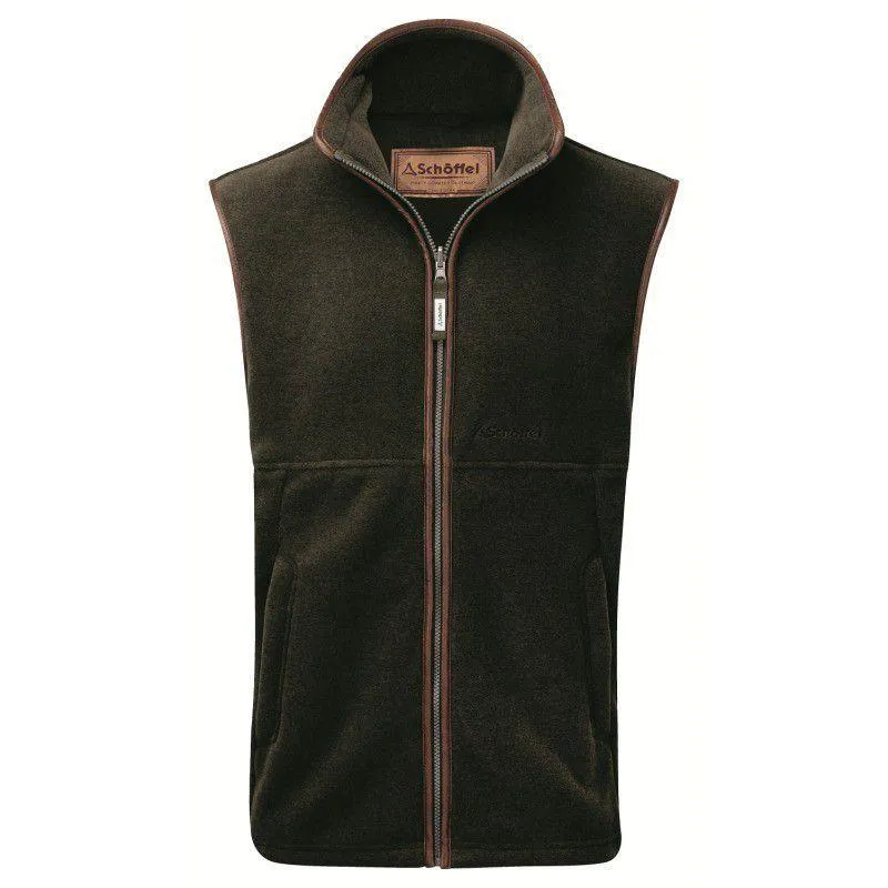 Schoffel Mens Oakham Fleece Gilet - Dark Olive