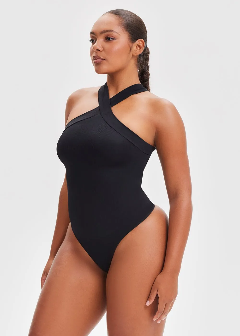 SculptingBodysuit Crossover Halter Thong