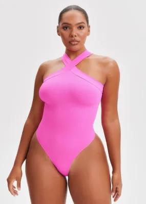 SculptingBodysuit Crossover Halter Thong