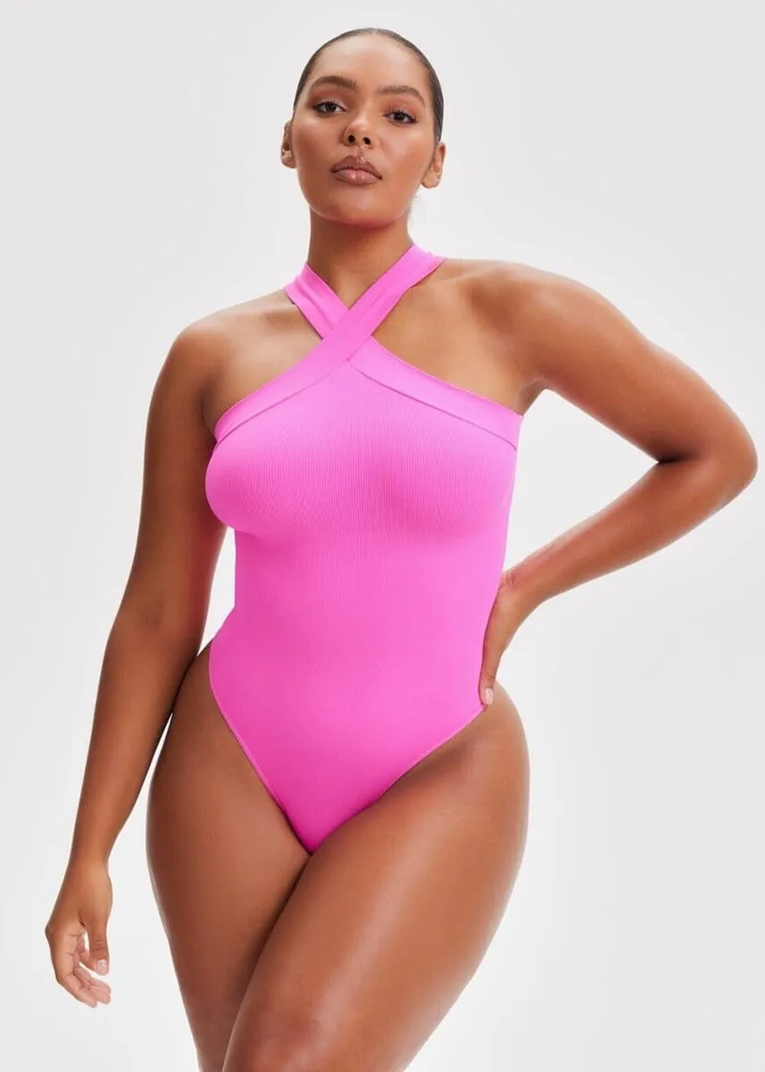 SculptingBodysuit Crossover Halter Thong