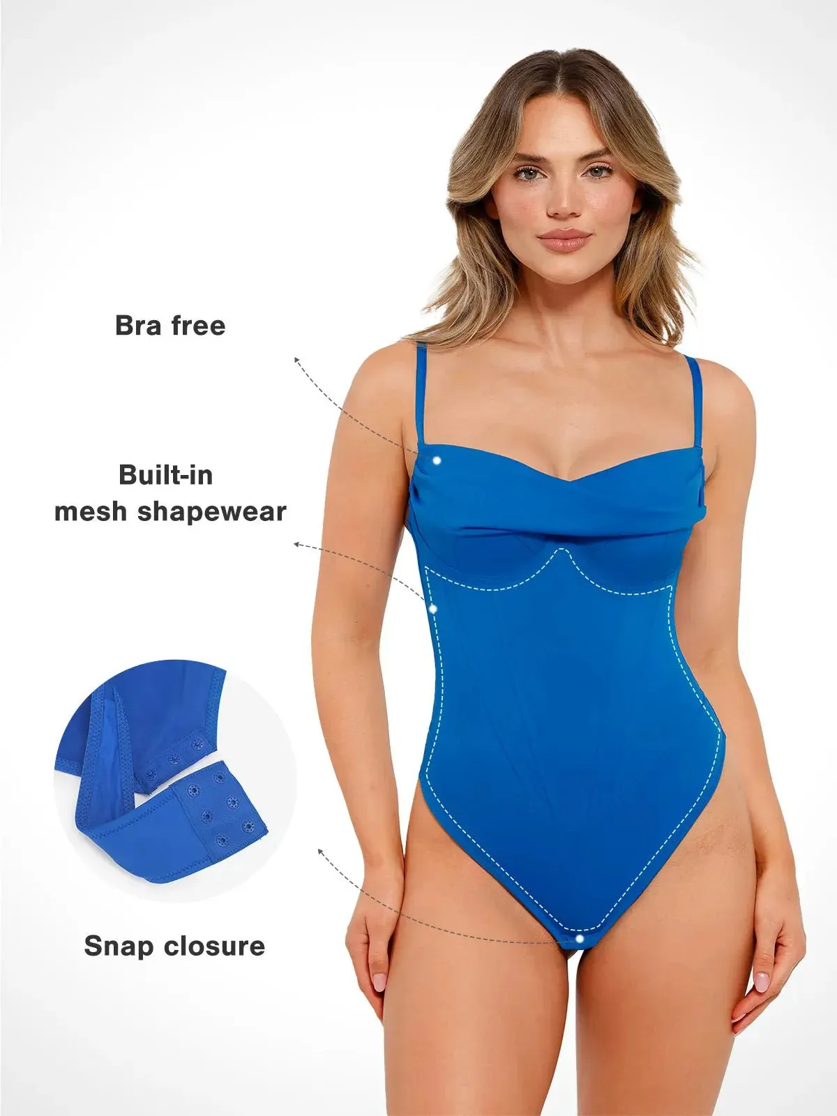 Shapewear Hourglass Corset Bust Draping Bodysuit