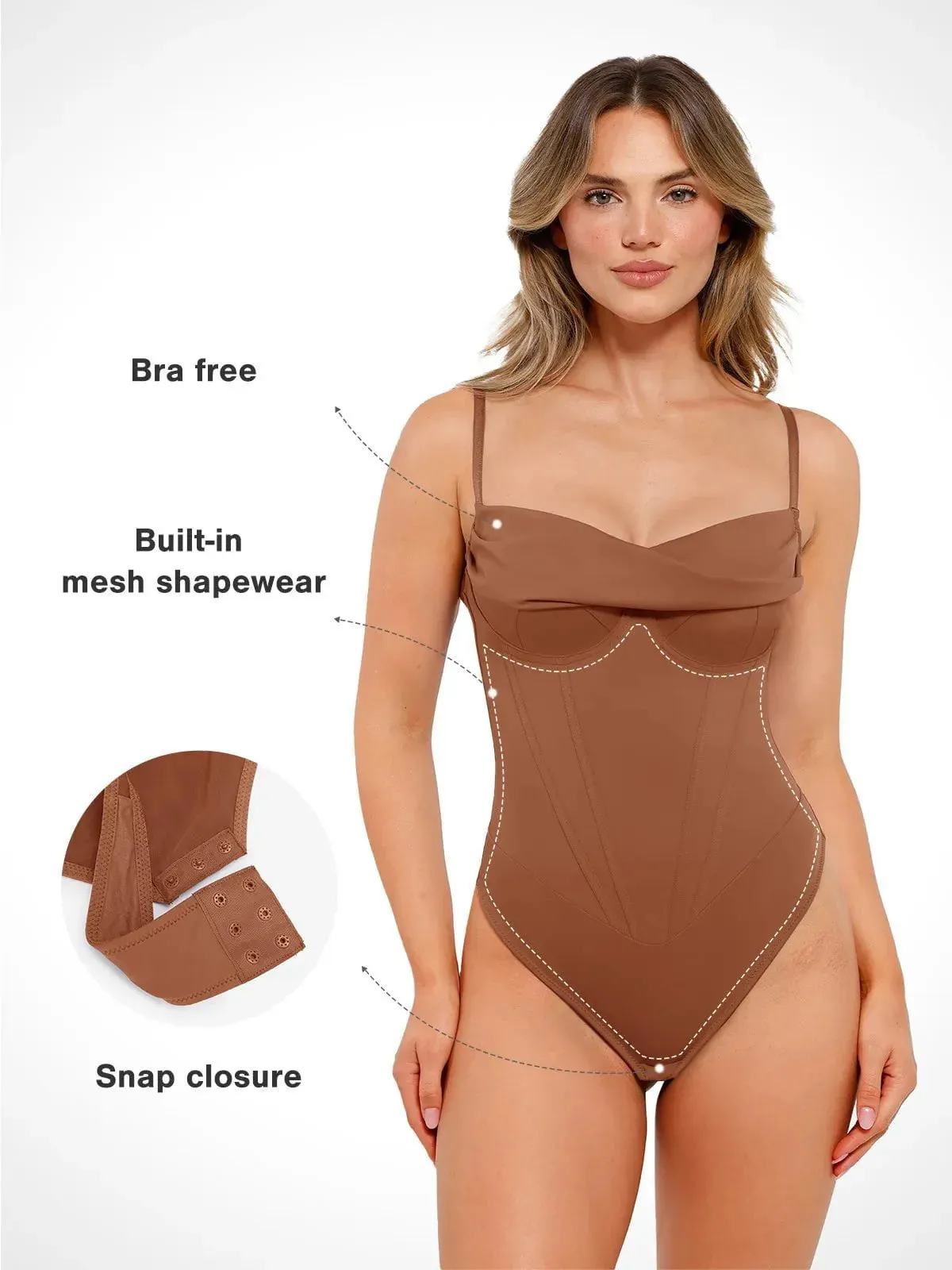 Shapewear Hourglass Corset Bust Draping Bodysuit