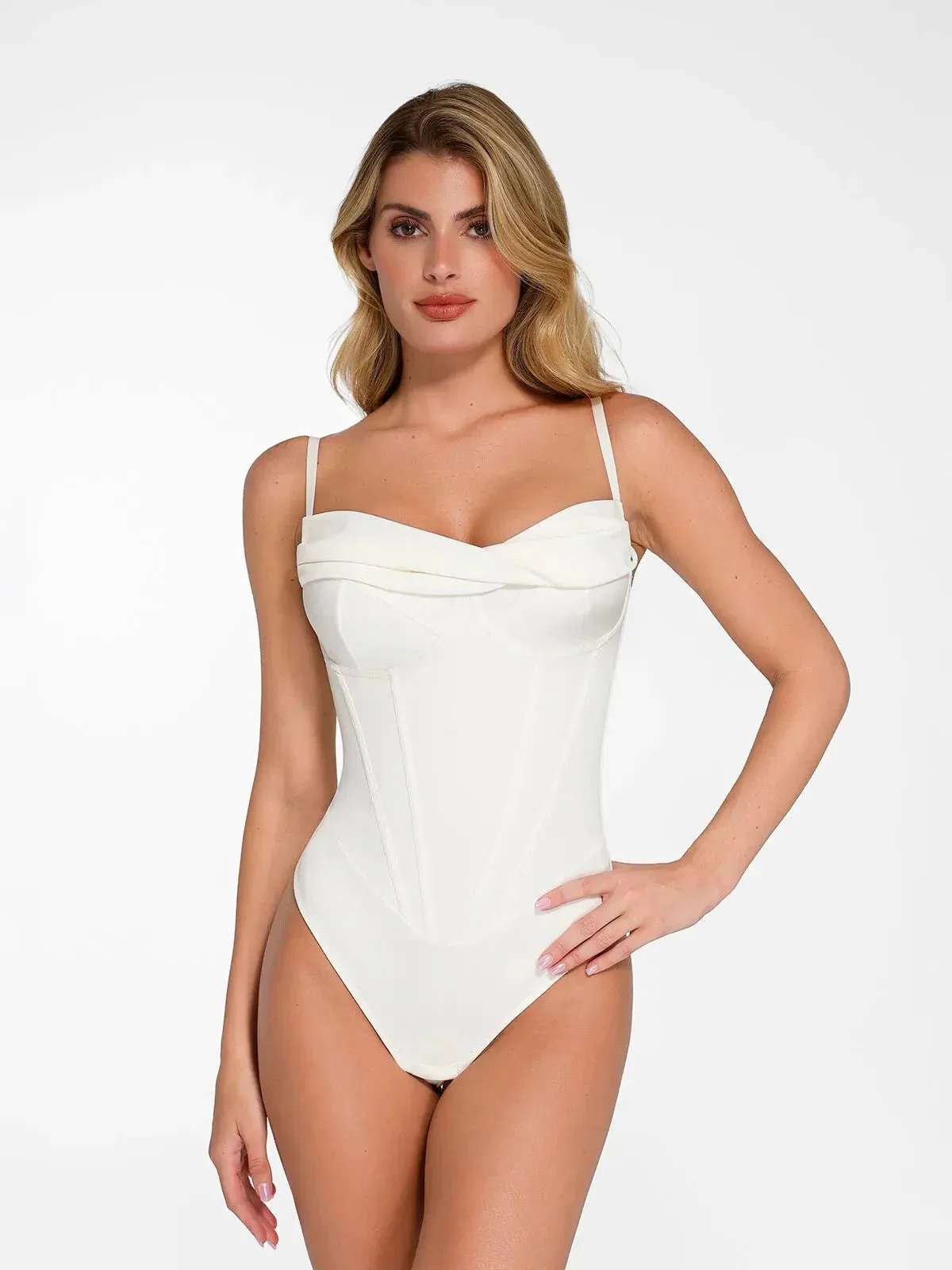 Shapewear Hourglass Corset Bust Draping Bodysuit