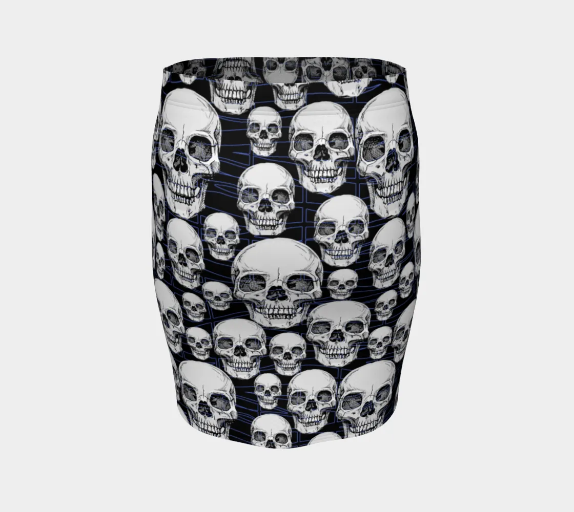 Skull Nation Fitted Skirt