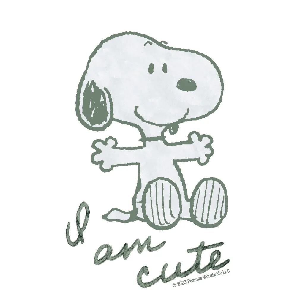 Snoopy I Am Cute Baby Bodysuit