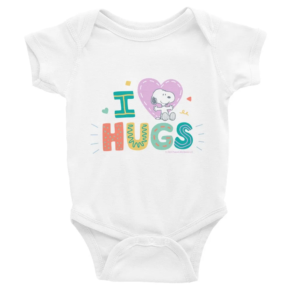 Snoopy I Love Hugs Baby Bodysuit