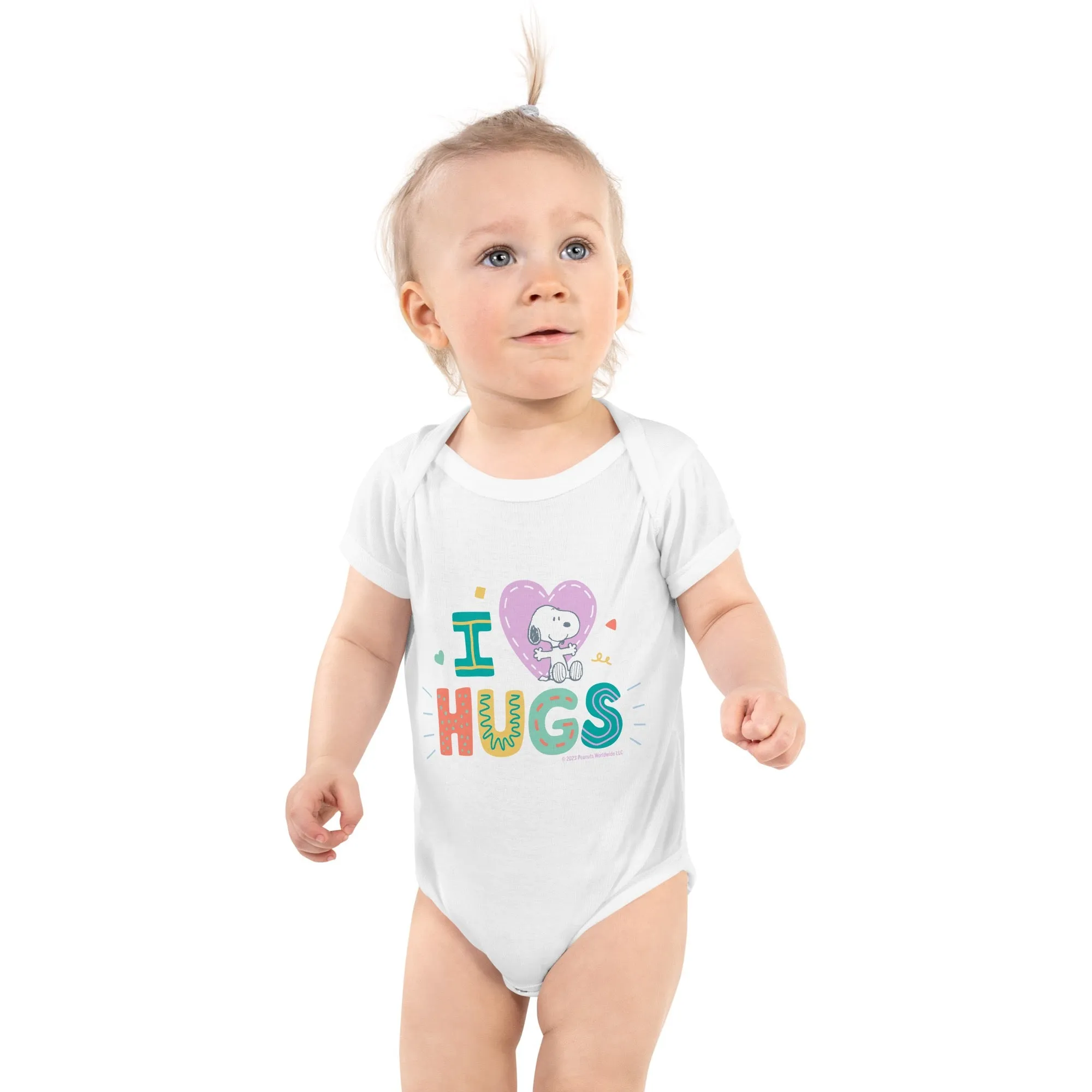 Snoopy I Love Hugs Baby Bodysuit