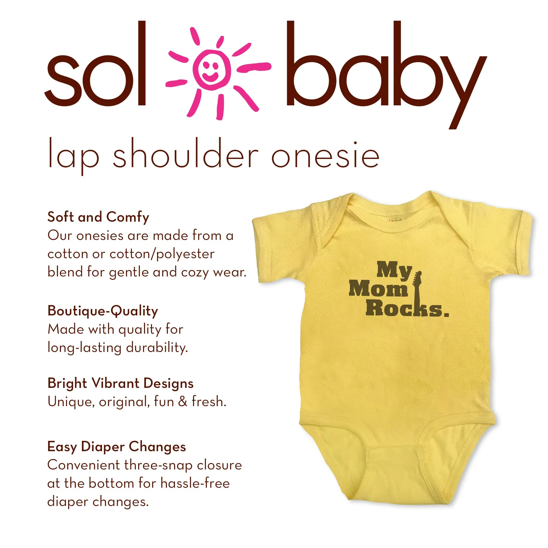 Sol Baby Original My Mom Rocks Bodysuit