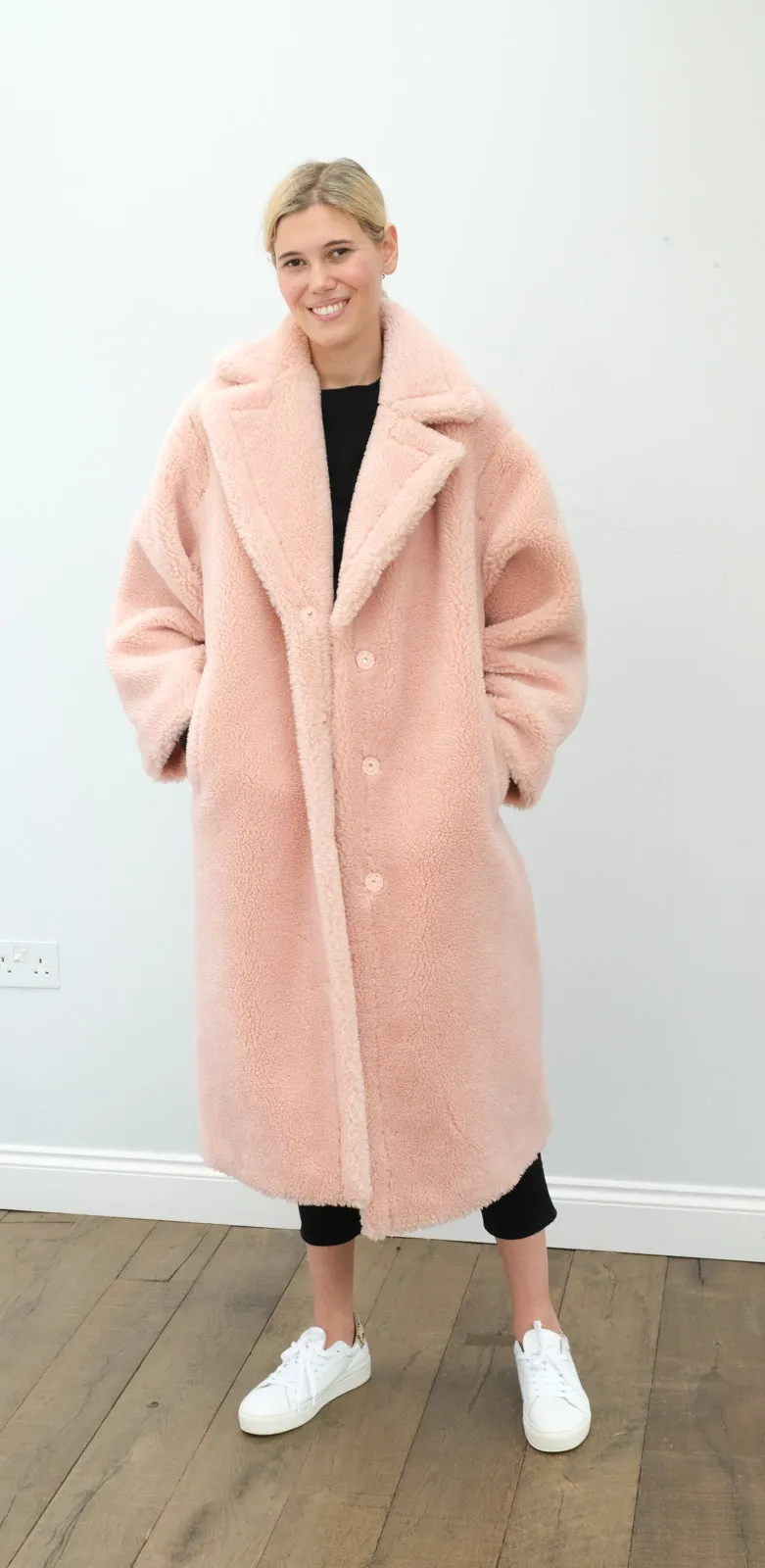 STAND Maria coat in pale blush