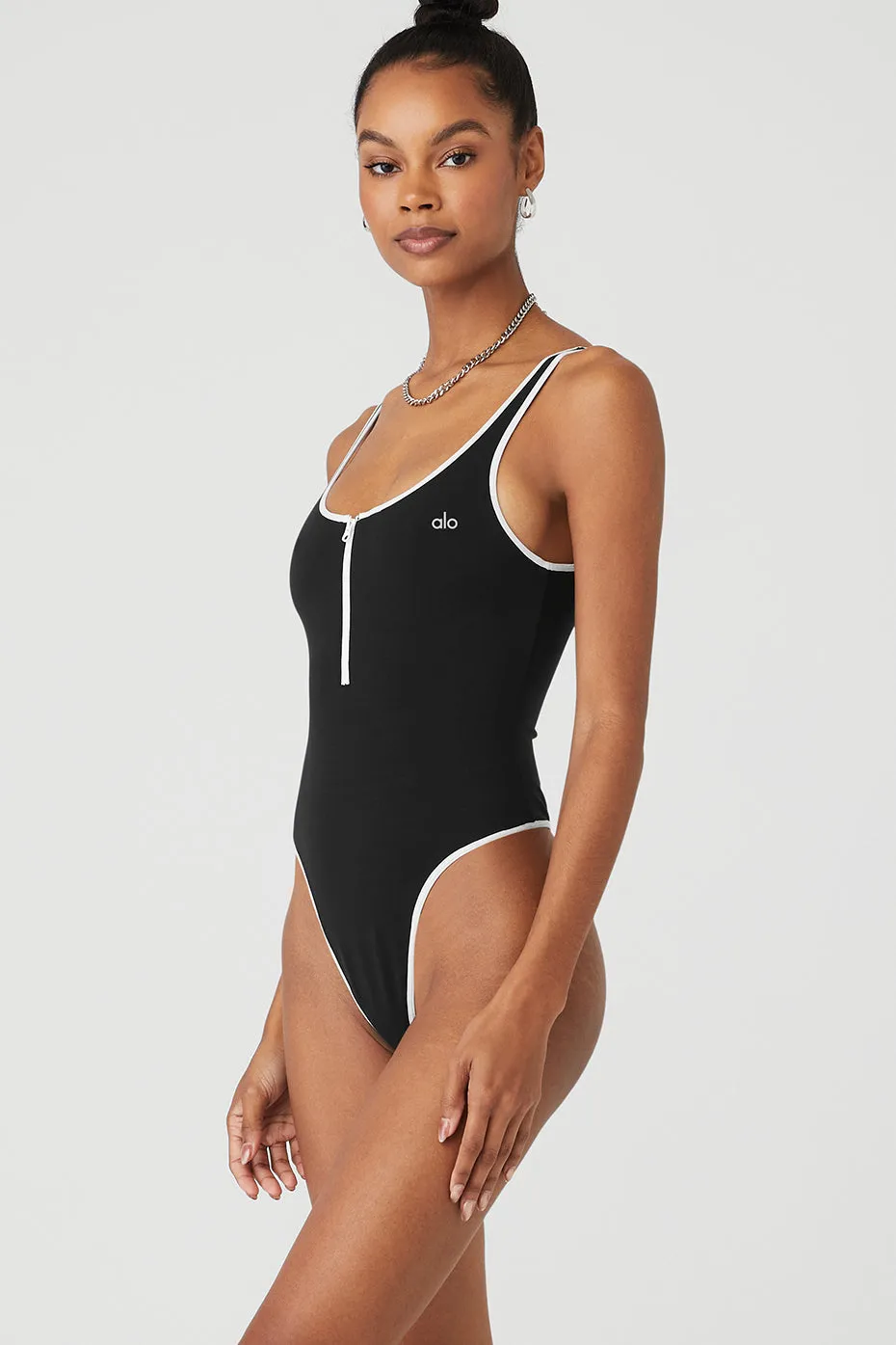 Supernova Bodysuit - Black/White