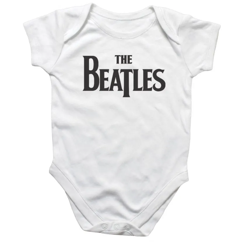 The Beatles Classic Logo Short Sleeve Baby Bodysuit